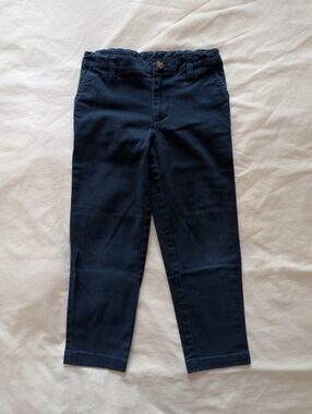 Navy Dark Blue Straight Leg Kids Uniform Pants